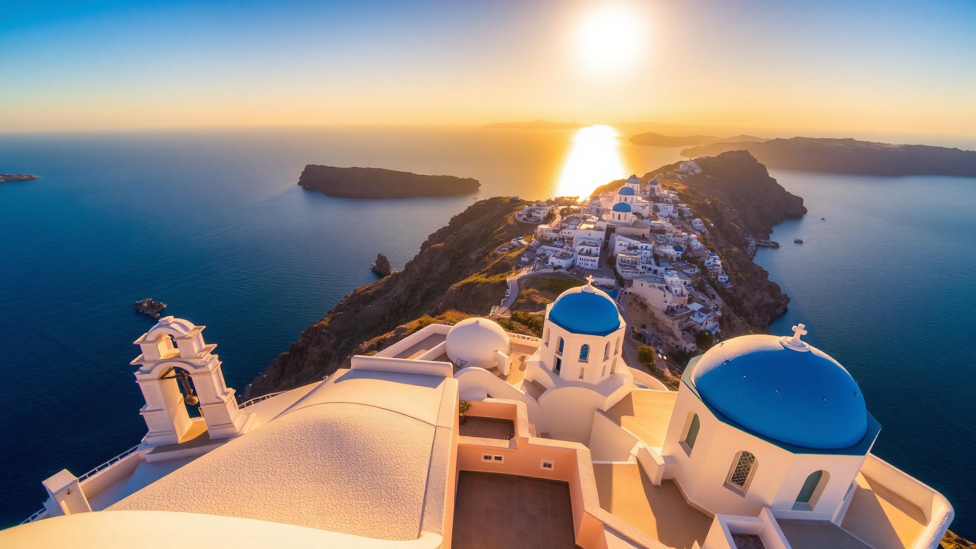 Sunset over Santorini